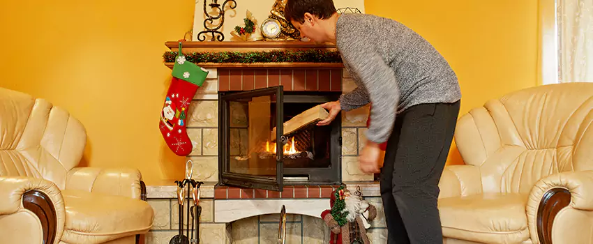 Rusted Metal Fireplace Restoration in New Braunfels, Texas